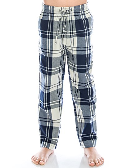 TINFL 6-12 Years Big Boys 100% Cotton Plaid Check Soft Lightweight Lounge Pants With Pocket