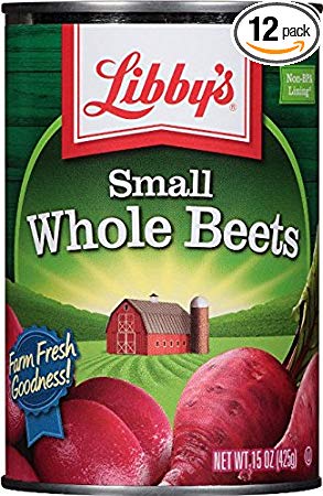 Libby's Small Whole Beets Cans, 15 Ounce (Pack of 12)