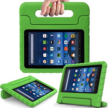 AVAWO Kids Case for Fire 7 2017 - Light Weight Shock Proof Handle Kid-Proof Case for Fire 7 inch Display Tablet (7th Generation - 2017 release), Green