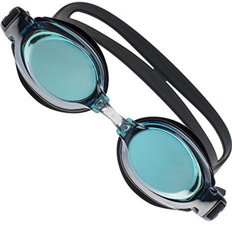 JNW Direct Premium Comfort Swim Goggles for Men, Women & Kids, Best Anti Fog   UV Protection, Waterproof and No Leak Adult Swimming Goggle Set, Includes BONUS Case and 3 Adjustable Nose Bridges