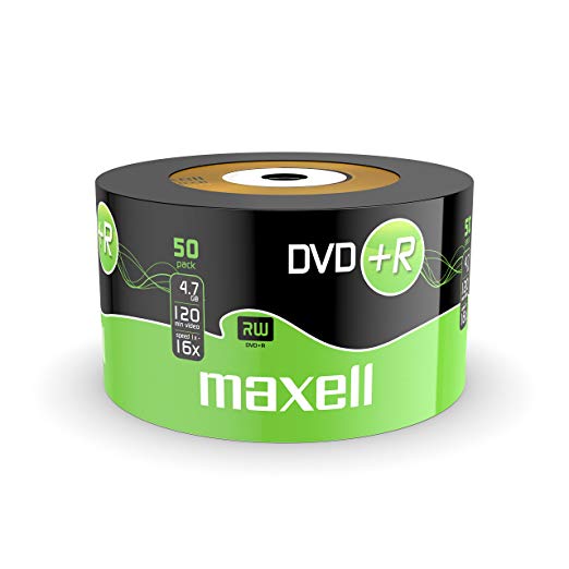 Maxell DVD R 4.7 GB 16X 120 Min Video - Matt Silver (50 Disk - Shrink Wrapped)