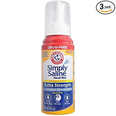 Simply Saline Extra Strength Nasal Mist 1.5 oz (Pack of 3)