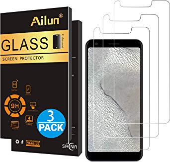 Ailun Screen Protector for Google Pixel 3A 5.6 Inch 3Pack 0.25mm Tempered Glass for Google Pixel 3A Anti Scratch Case Friendly