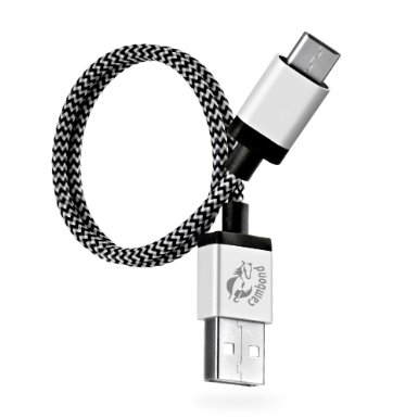 USB-C Cambond 1ft Short Braided Reversible USB Type C Cable for LG G5 Nexus 6P 5X OnePlus 2 Lumia 950 950XL New Macbook 12 inch ChromeBook Pixel Nokia N1 Pixel C Others Silver