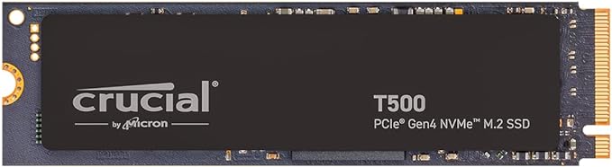 Crucial T500 2TB Gen4 NVMe M.2 Internal Gaming SSD, Up to 7400MB/s, Laptop & Desktop Compatible   1mo Adobe CC All Apps - CT2000T500SSD8