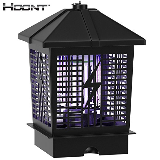 Hoont Ultra Powerful Electronic Indoor / Outdoor Bug Zapper – 1-1/2 Acre Coverage / Fly Killer, Insect Killer, Mosquito Killer – For Residential, Commercial and Industrial Use