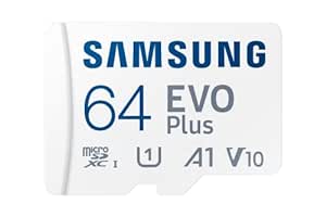 SAMSUNG EVO Plus 64GB Micro SDXC w/SD Adaptor, Up-to 160MB/s, Expanded Storage for Gaming Devices, Android Tablets and Smart Phones, Memory Card, MB-MC64SA/IN