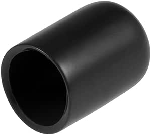 uxcell 20pcs Rubber End Caps 12mm ID Vinyl Round Tube Bolt Cap Cover Thread Protectors Black