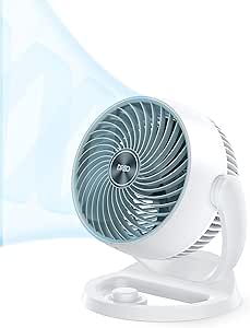 Dreo Fans for Home Bedroom, Table Air Circulator Fan for Whole Room, 12 Inch, 70ft Strong Airflow, 120° adjustable tilt, 28db Low Noise, Quiet, 3 Speeds, Desk Fan for Office, Kitchen, Home