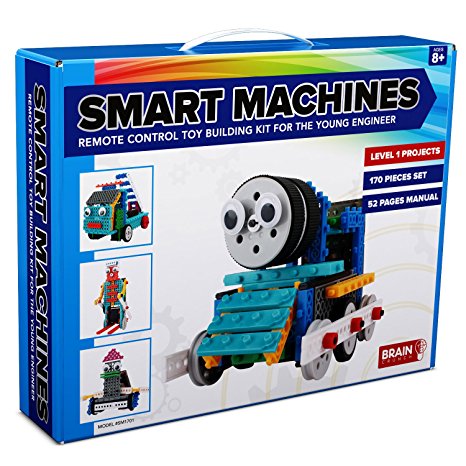 4-in-1 RC Robot Kit for Kids and Adults - STEM Toy Making Set, Building Blocks, No Soldering Required - Model SM1701 - Train, Firetruck, Skier and Duck (Easy to Medium Difficulty)
