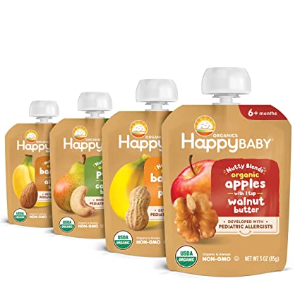 Happy Baby Organics Nutty Blends Butter, Variety Pack (8 Count)