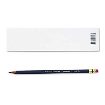 Prismacolor Col-Erase Pencil with Eraser, Blue Lead, Blue Barrel, Dozen