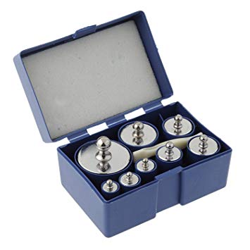 MAGIKON 8 Pieces 1000 Gram Stainless Steel Calibration Weight Set (500g 200g 2x100g 50g 20g 20g 10g) with Case and Tweezers for Digital Scale