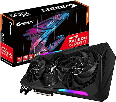 Gigabyte AORUS Radeon RX 6900 XT Master 16G Graphics Card, MAX-Covered Cooling, 16GB 256-bit GDDR6, GV-R69XTAORUS M-16GD REV2.0 Video Card