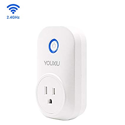 Wi-Fi Smart Plug Work With Amazon Alexa, YOUXIU Outlet Timer Plug With No Hub Required, Control Your Devices Everywhere By Smart Phone (RECTANGLE)