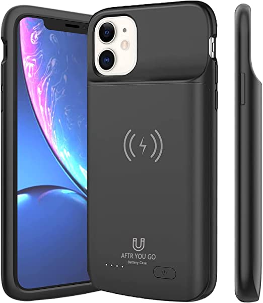 iPhone 11 Battery Case, Wireless Charging (6.1 inch),7000mAh Slim Portable Protective Extended Charger Cover with Wireless Charging Compatible with iPhone 11(XDL-633M)-Black