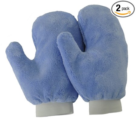 Eurow Microfiber Terry Weave Mitt with Thumb (2-Pack)