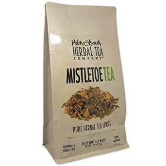 Mistletoe Tea - Pure Herbal Tea Series by Palm Beach Herbal Tea Company (30 Tea Bags) 100% Natural