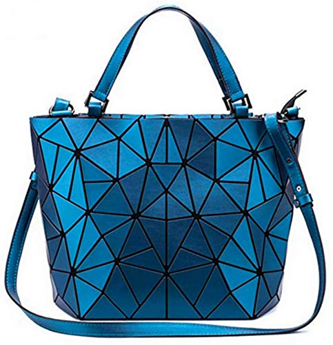 Kbinter Geometric Luminous Purses and Handbags Shard Lattice Eco-Friendly Artificial Leather Rainbow Holographic Purse