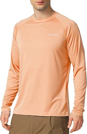 BALEAF Men's Sun Protection Shirts UV SPF UPF 50  Long Sleeve Rash Guard Fishing Running Quick Dry Lightweight