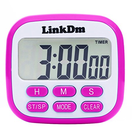 Small Digital Kitchen Timer With Strong Magnetic Back Countdown Count Up Loud Hour Minute Second Timer Kid Clock (1, purple)