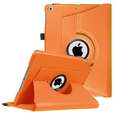 Fintie New iPad 9.7 inch 2017 / iPad Air Case - 360 Degree Rotating Stand Cover with Auto Sleep Wake for Apple New iPad 9.7 inch 2017 Tablet / iPad Air 2013 Model, Orange