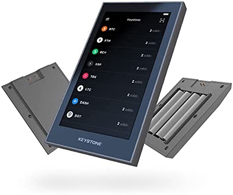 Keystone - Cryptocurrency Hardware Wallet 100% air-gapped, 4-inch Touch Screen, Fingerprint Sensor, Store Your Crypto securely (Keystone Pro)