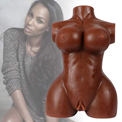 Xise Realistic 3D Love Doll Sex Toys for Men Male Masturbator with Vagina and Anal Discreet Package,13 Pound (Brown)