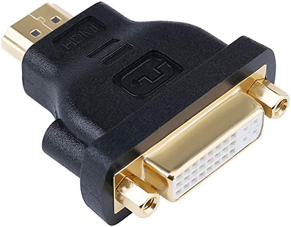 DTECH DVI Female to HDMI Male Adapter Bi-Directional DVI 24 5 Port Converter