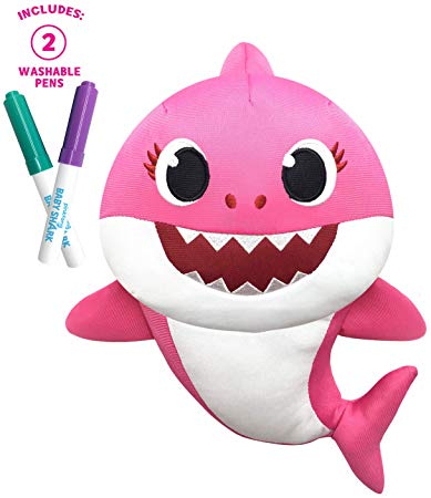 Pinkfong Baby Shark - Doodle Me Doll - Mommy Shark - Preschool Plush - by WowWee