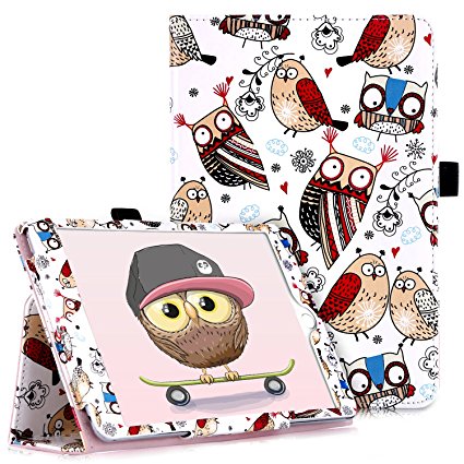 iPad Mini Case, iPad Mini 2/3 Kids Case, BENTOBEN Folio PU Leather Kids Cute Owl Smart Stand Shockproof Protective Cover with Auto Sleep/Wake Feature and Stylus Holder for Apple iPad Mini 1/2/3 (Owl)