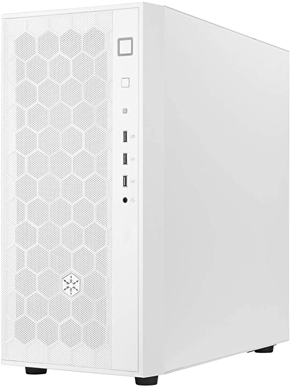 SilverStone Technology FARA R1 White Solid Side Panel Mid-Tower ATX Case with Micro-ATX and Mini-ITX Support - FAR1W