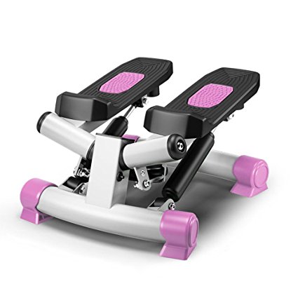 Mini Stepper Exercise Machine with Resistance Bands & LCD Display Pedometer, Compact Aerobic Fitness Step Exerciser by FoFxly