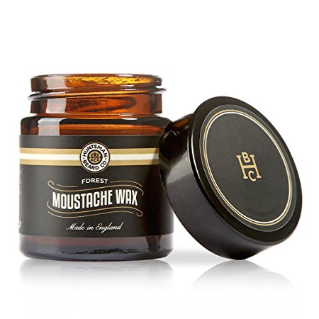 Moustache Wax, Forest Blend, All Natural, 30ml - 7 Premium Waxes, Butters & Oils Blended Into a Tash Taming Concoction - Medium Hold