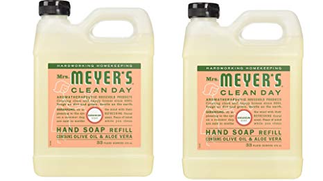 Mrs. Meyer's Clean Day Liquid Hand Soap Refill, 33 oz, Geranium, 2 pk