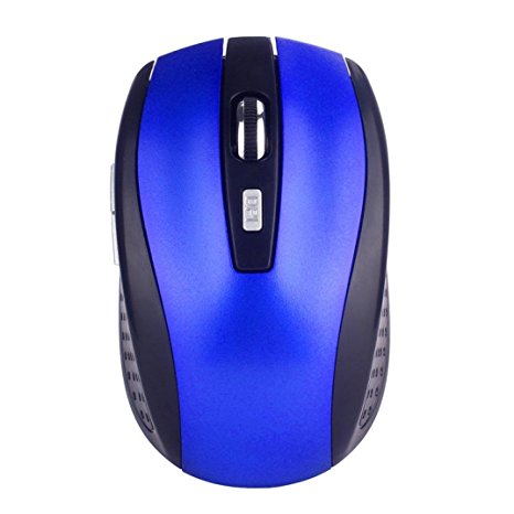 Perman Portable 2.4GHz Wireless Optical Gaming Mouse Mice   USB Receiver for Computer PC Laptop Gamer Blue