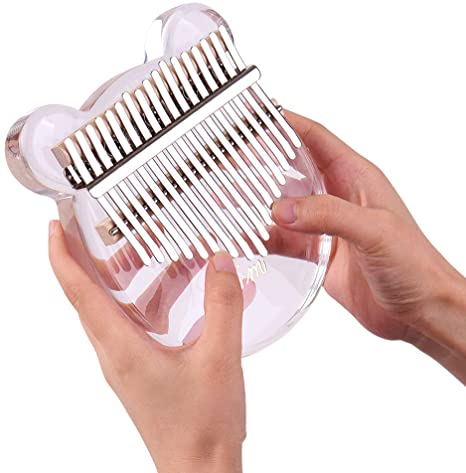 Kalimba 17-Key Thumb Piano Transparent Acrylic Material with Carry Bag