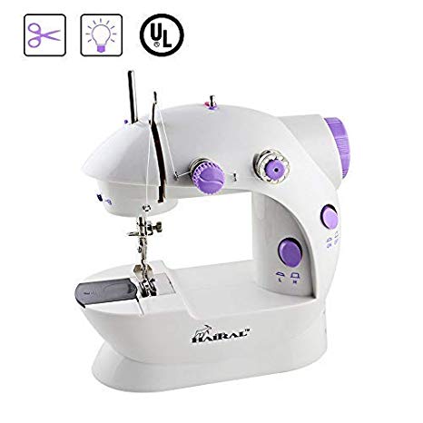 RZChome Portable Mini Sewing Machine Easy to Use for Beginners Speed Double Thread with Foot Pedal Handheld Sewing Embroidery Machine, Straight Sewing