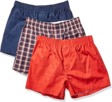 Amazon Brand - Goodthreads Men's 3-Pack Stretch Woven Boxer Shorts