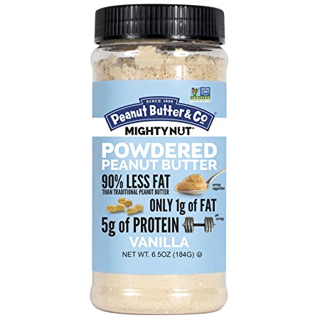 Peanut Butter & Co. Mighty Nut Powdered Peanut Butter, Non-GMO, Gluten Free, Vegan, Vanilla, 6.5 Ounce, Jar
