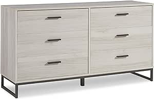 Signature Design by Ashley Socalle 6 Drawer 59" Dresser, Beige