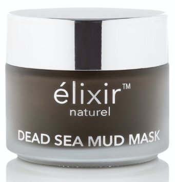 Elixir Naturel Best Pure Organic Dead Sea Mud Mask - 100 Natural Cleanser and Moisturizer for Face Body and Hair - Removes Blackheads Pimples and Acne Scars - Reduces Pores and Wrinkles - Anti Aging Spa Treatment