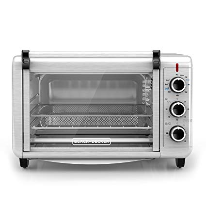 Black Decker TO3215SSD Black & Decker Crisp 'N Bake Air Fry Toaster Oven, 6 Slice, TO3215SS, Stainless Steel