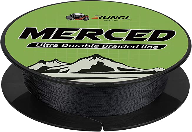 RUNCL Braided Fishing Line Merced, 1000 500 300 Yards Braided Line 4 8 Strands, 6-200LB - Proprietary Weaving Tech, Thin-Coating Tech, Stronger Smoother - Fishing Line for Freshwater Saltwater