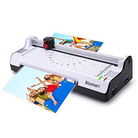 3 in 1 Blusmart BL01 Laminator Set, Thermal and Cold Laminating Machine with Rotary Paper Trimmer/Cutter & Corner Rounder-2 Roller System Fast Warm-up High Laminating Speed Paper Jam Prevention