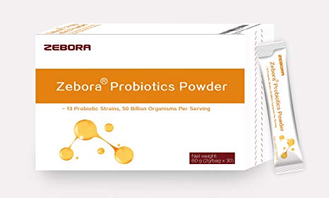 ZEBORA BIO-Probiotic 50 Billion CFU. 13 ProBiotic Strains, Promotes Digestive Health & Boosts Immune System & Supports Healthy Weight and Energy, Best Probiotics for All Ages Child, Women & Men