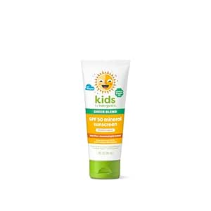 Babyganics SPF 50 Mineral Sunscreen Lotion, Sheer Blend, UVA UVB Protection, Octinoxate & Oxybenzone Free, Water Resistant, Totally Tropical, 3 oz