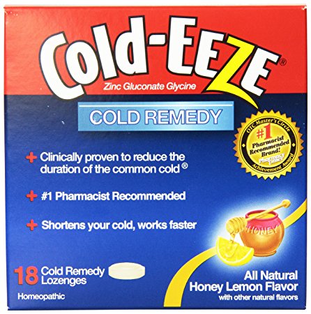 Cold-Eeze Cold Remedy Lozenges, Honey Lemon, 18 Count