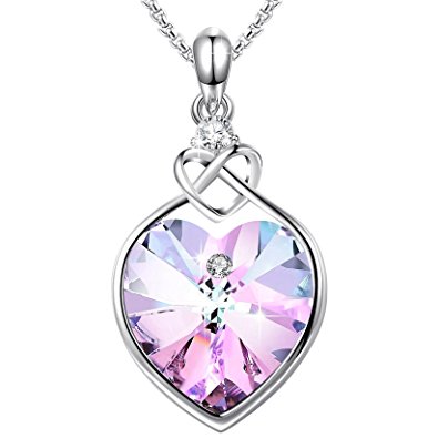 [Valentines Day Gift] Angelady"Love Guardian"Heart Pendant Necklace Crystal from Swarovski ,Gift for Women Birthday Anniversary