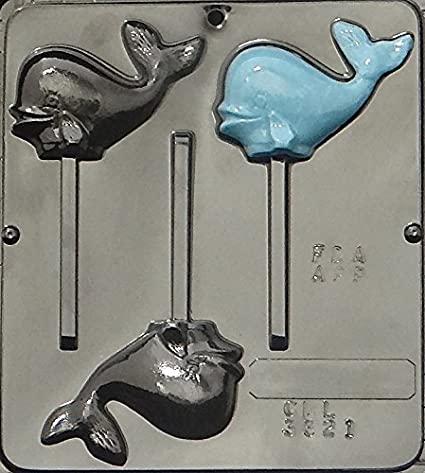 Nautical Whale Lollipop Chocolate Candy Mold 3321